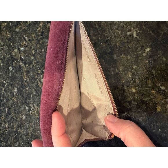 Michael Kors Women's Maroon Slim Wallet with Logo Accents - Picture 6 of 9